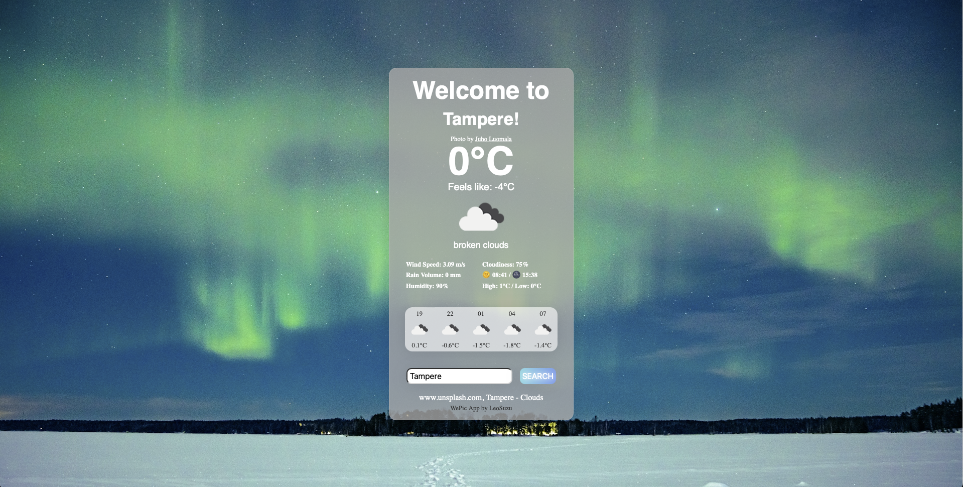 Weather & Pic project preview